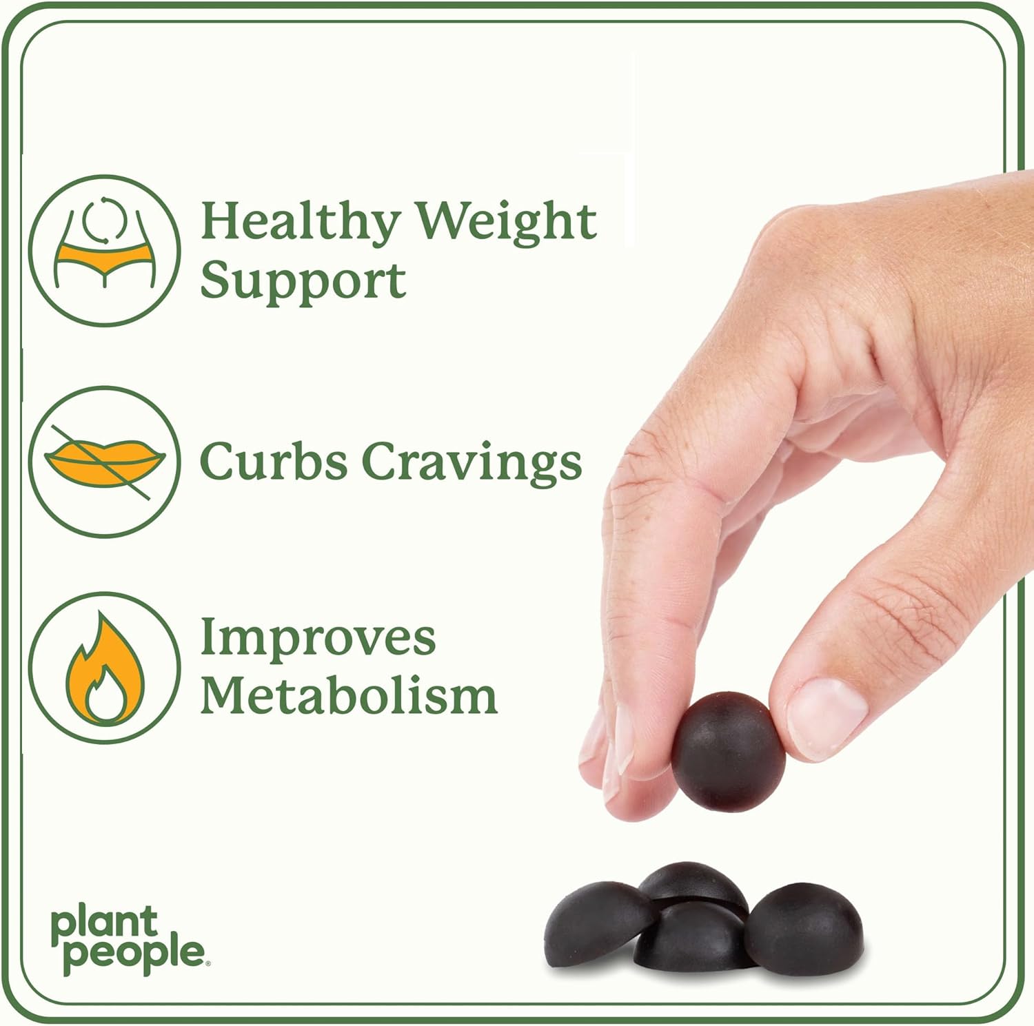 Plant People WonderBurn Gummies for Metabolism & Cravings Control - Zero Sugar, Ripe Mango Flavor (60 Count)