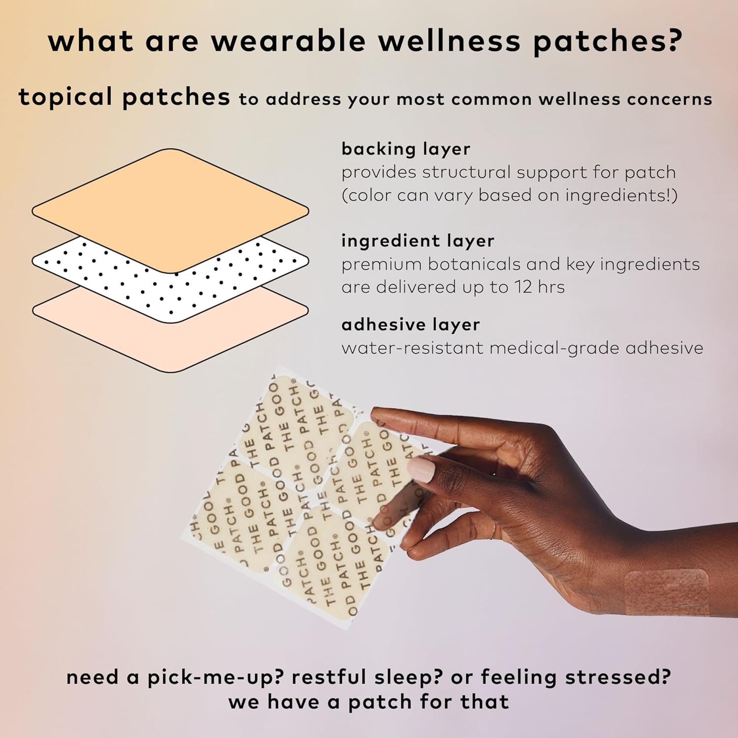Plant-Powered Wellness Patches with Caffeine, Yerba Mate, Bacopa, and Lion’s Mane - 8 Patches
