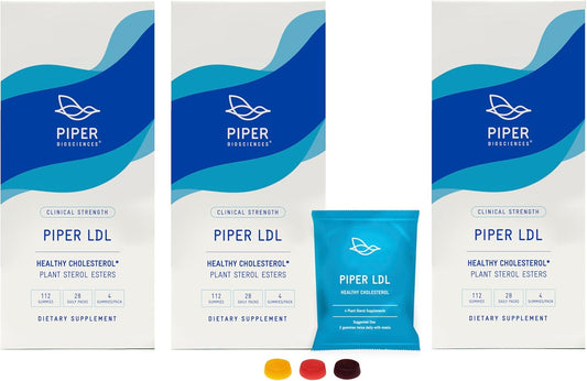Plant Sterol Gummies for Cholesterol Health - 12 Week Supply by Piper Biosciences