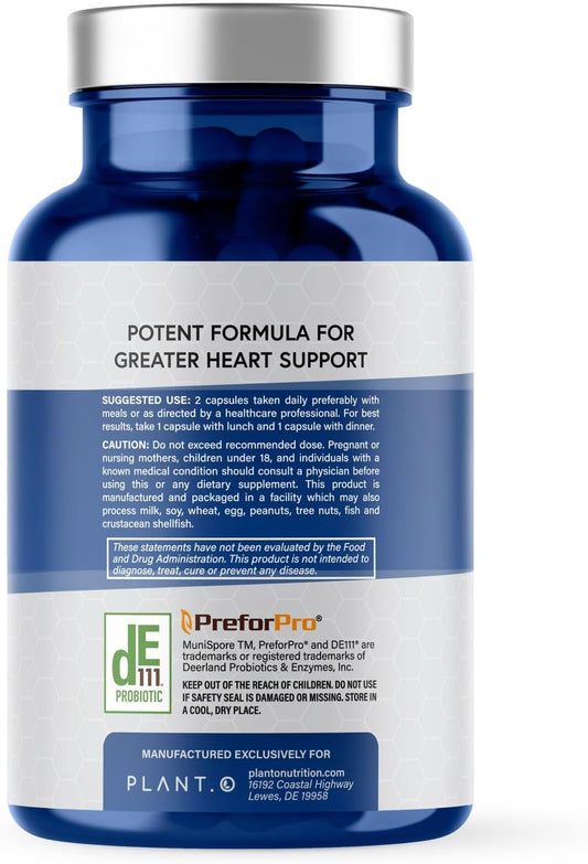Plant.O Nutrition 4-in-1 Gut & Digestive Support Supplement for Women & Men, 60 Capsules