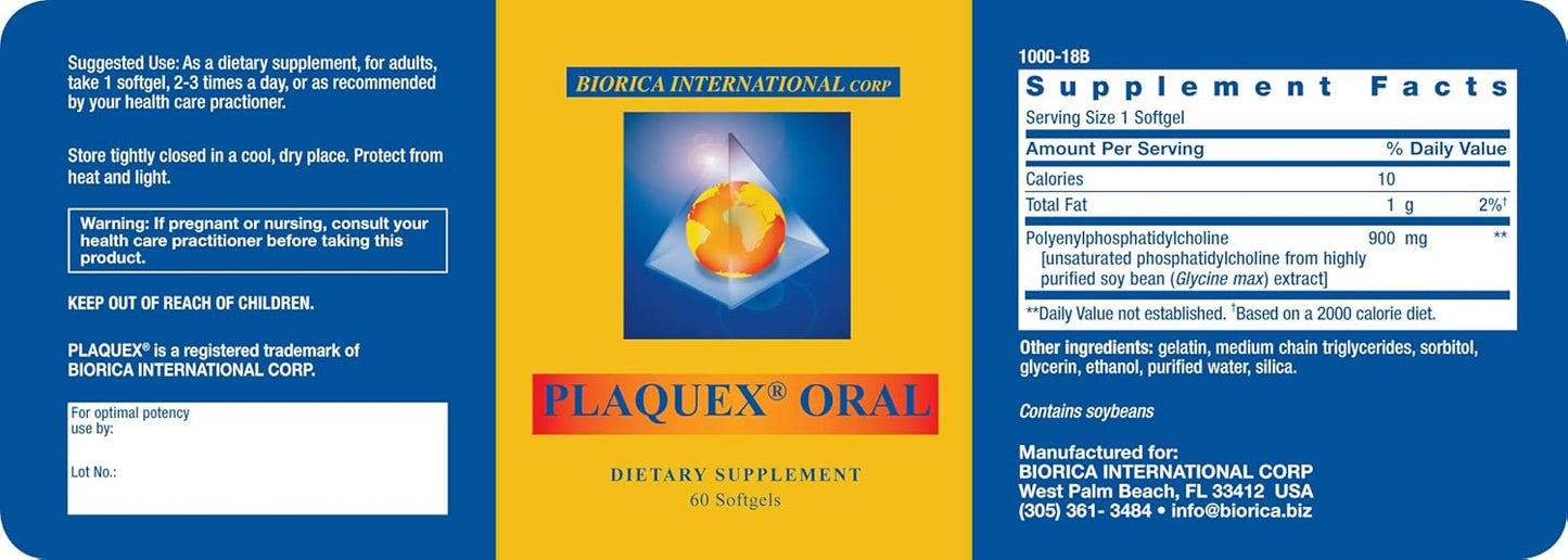 Plaquex Oral Softgels - 60 Count, 900mg for Heart Health and Circulation