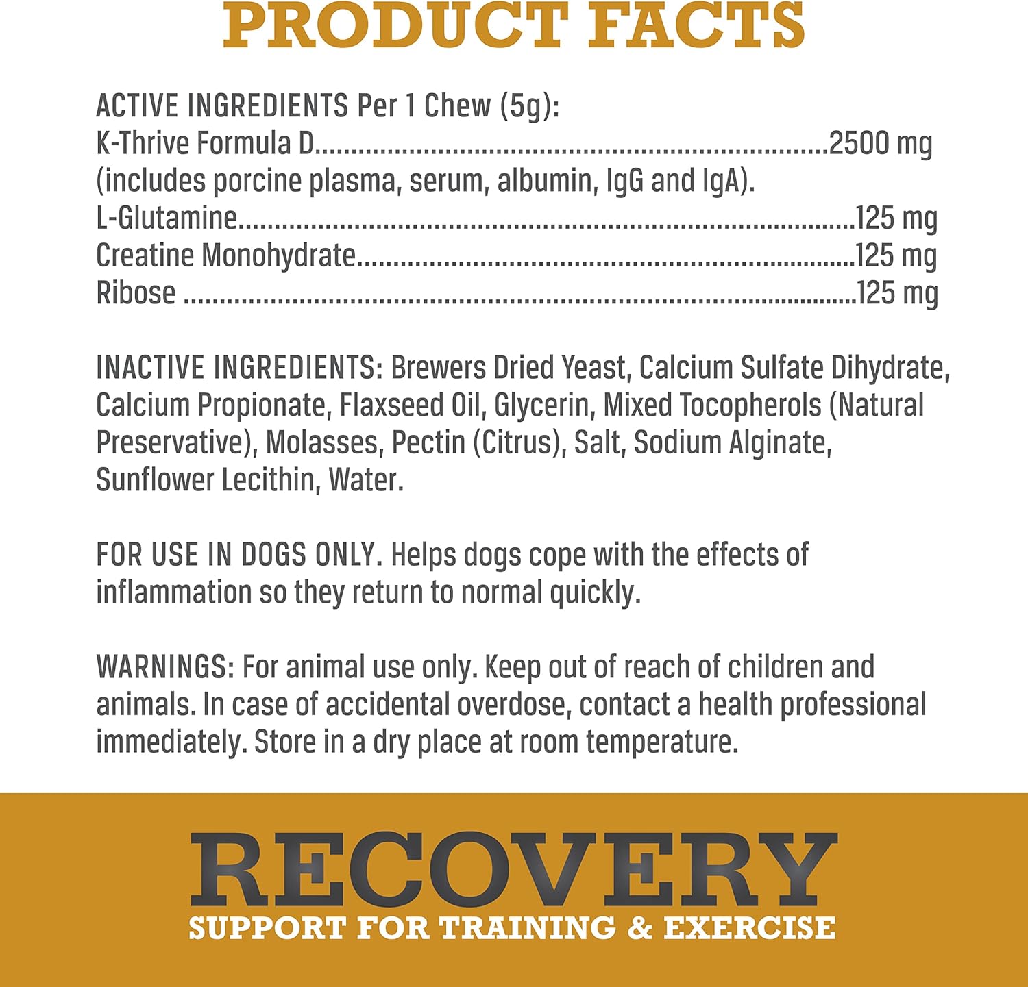 Plasma-Powered WINPRO Recovery Chews for Dogs, 60 Count - Immune System & Training Support, Muscle Recovery & Agility for Active Dogs in USA