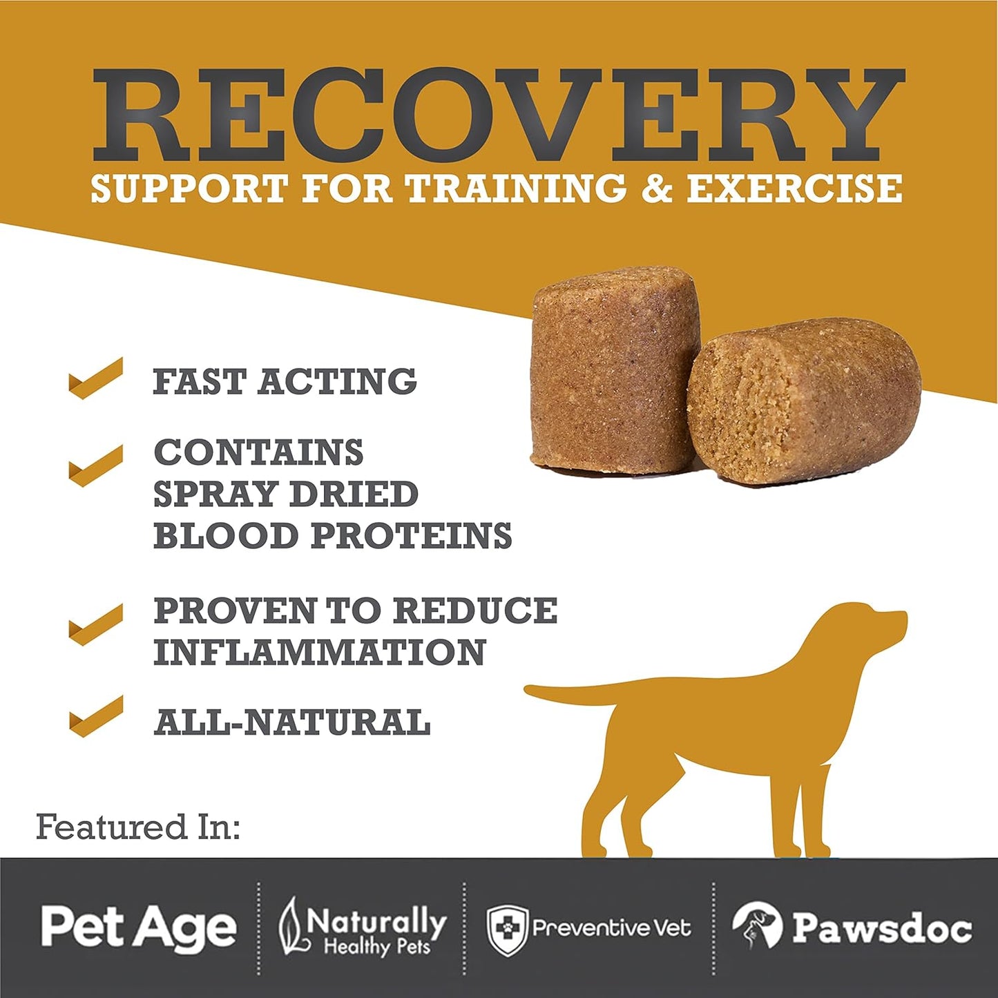 Plasma-Powered WINPRO Recovery Chews for Dogs, 60 Count - Immune System & Training Support, Muscle Recovery & Agility for Active Dogs in USA