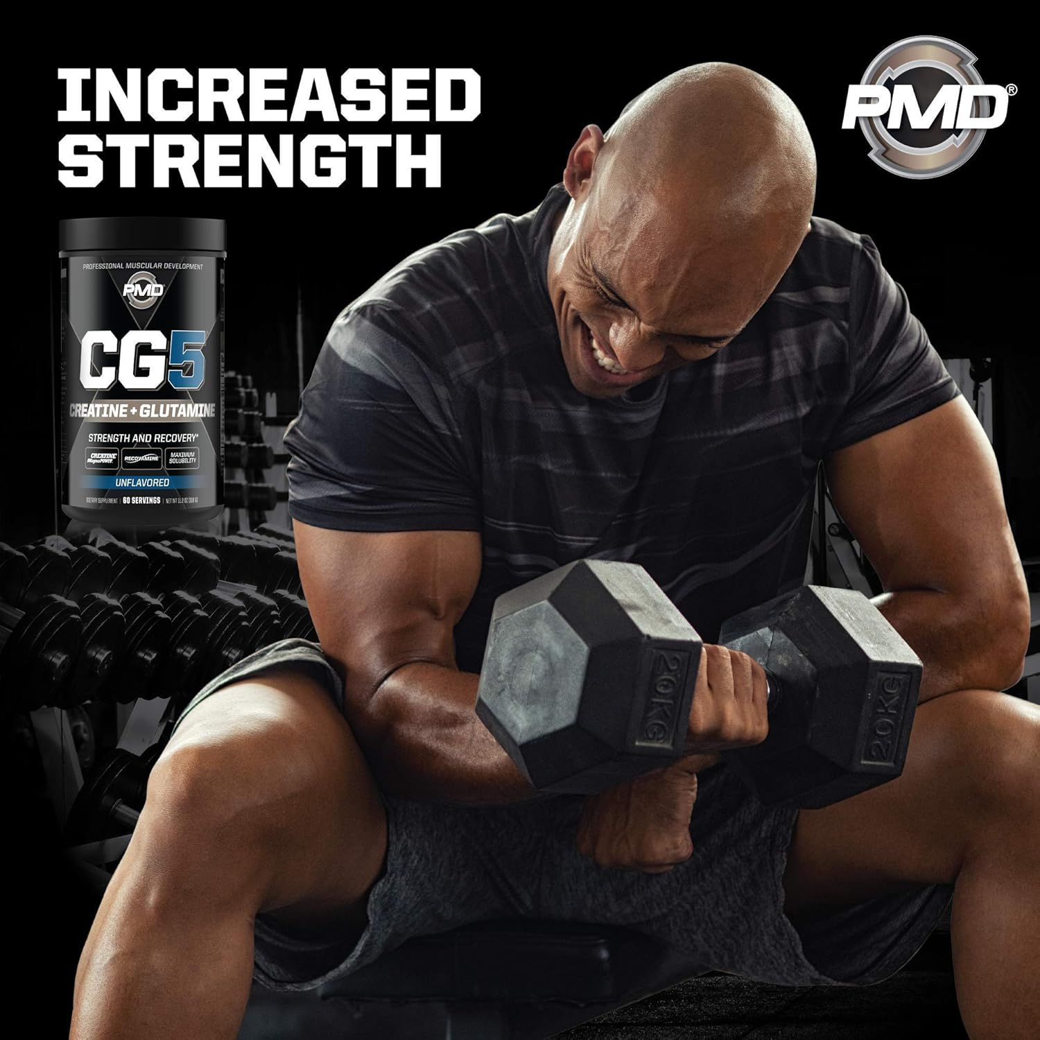 PMD Sports CG5 Creatine & L-Glutamine + BCAA Cherry Limeade Combo - 90 Servings for Recovery & Performance