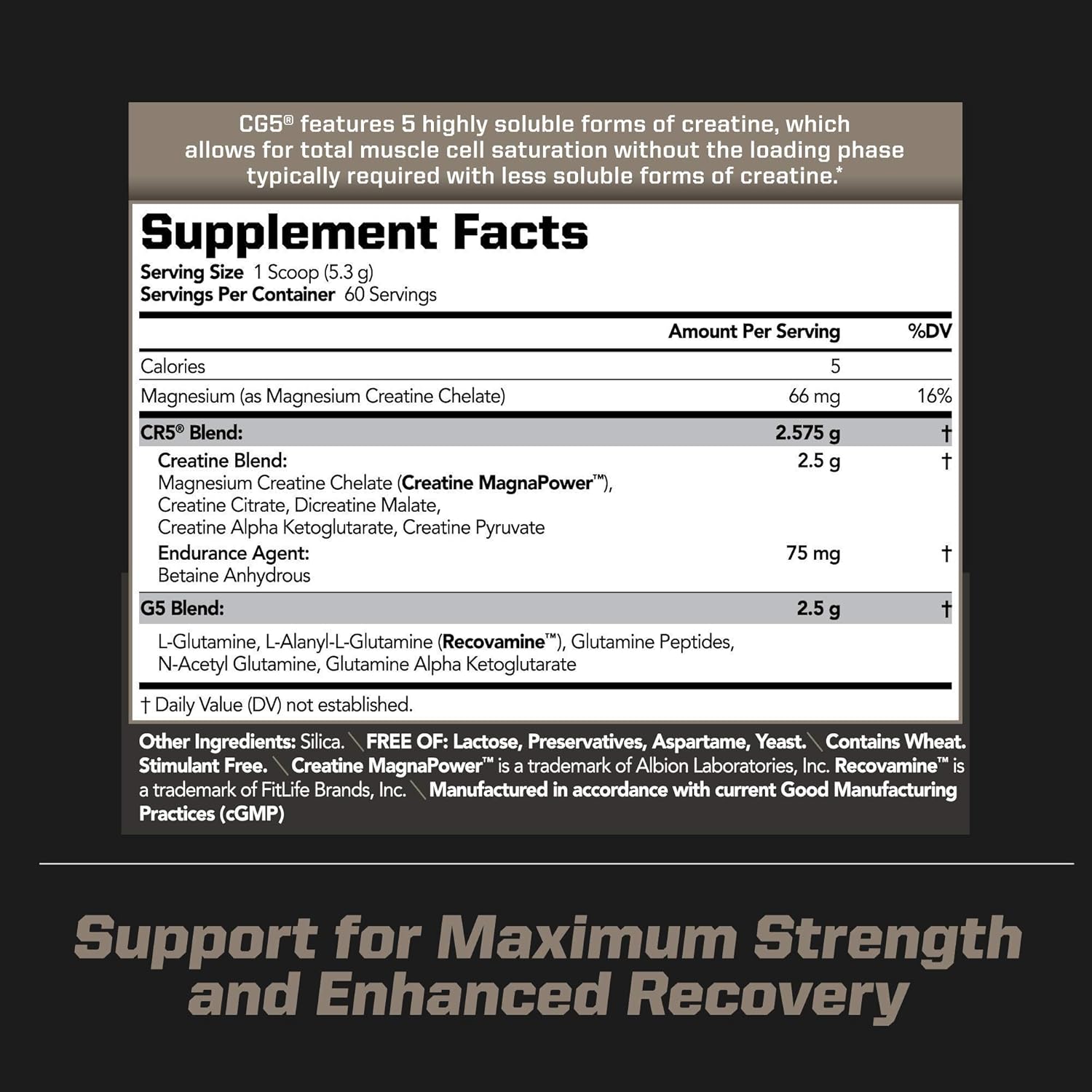 PMD Sports CG5 Creatine & L-Glutamine + BCAA Cherry Limeade Combo - 90 Servings for Recovery & Performance