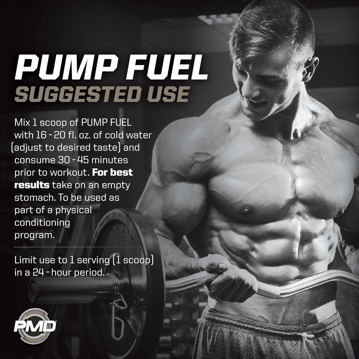 PMD Sports Ultra Pump Fuel Pre-Workout Drink Mix - Energy, Strength, Endurance, Recovery - Peach Nectarine Flavor - 30 Servings
