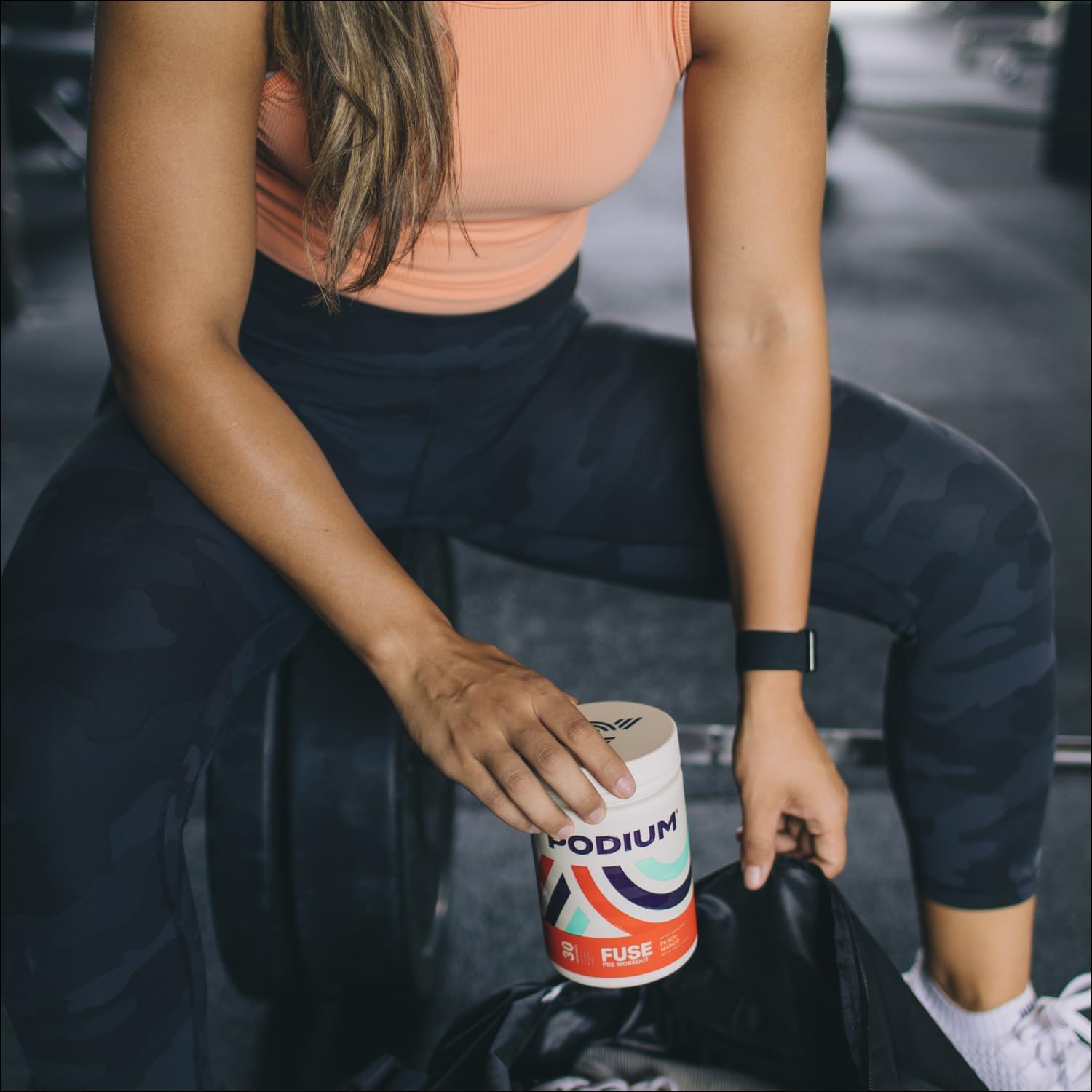 Podium Nutrition Peach Mango Pre Workout Powder - 30 Servings with Beta Alanine and Caffeine for Energy - Gluten, Soy, and Dairy Free