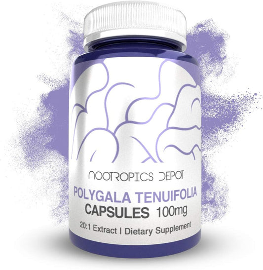Polygala tenuifolia Capsules - 100mg, 90 Count - Yuan Zhi Extract for Cognitive Function, Learning, Memory - Stress Support & Adaptogen Supplement