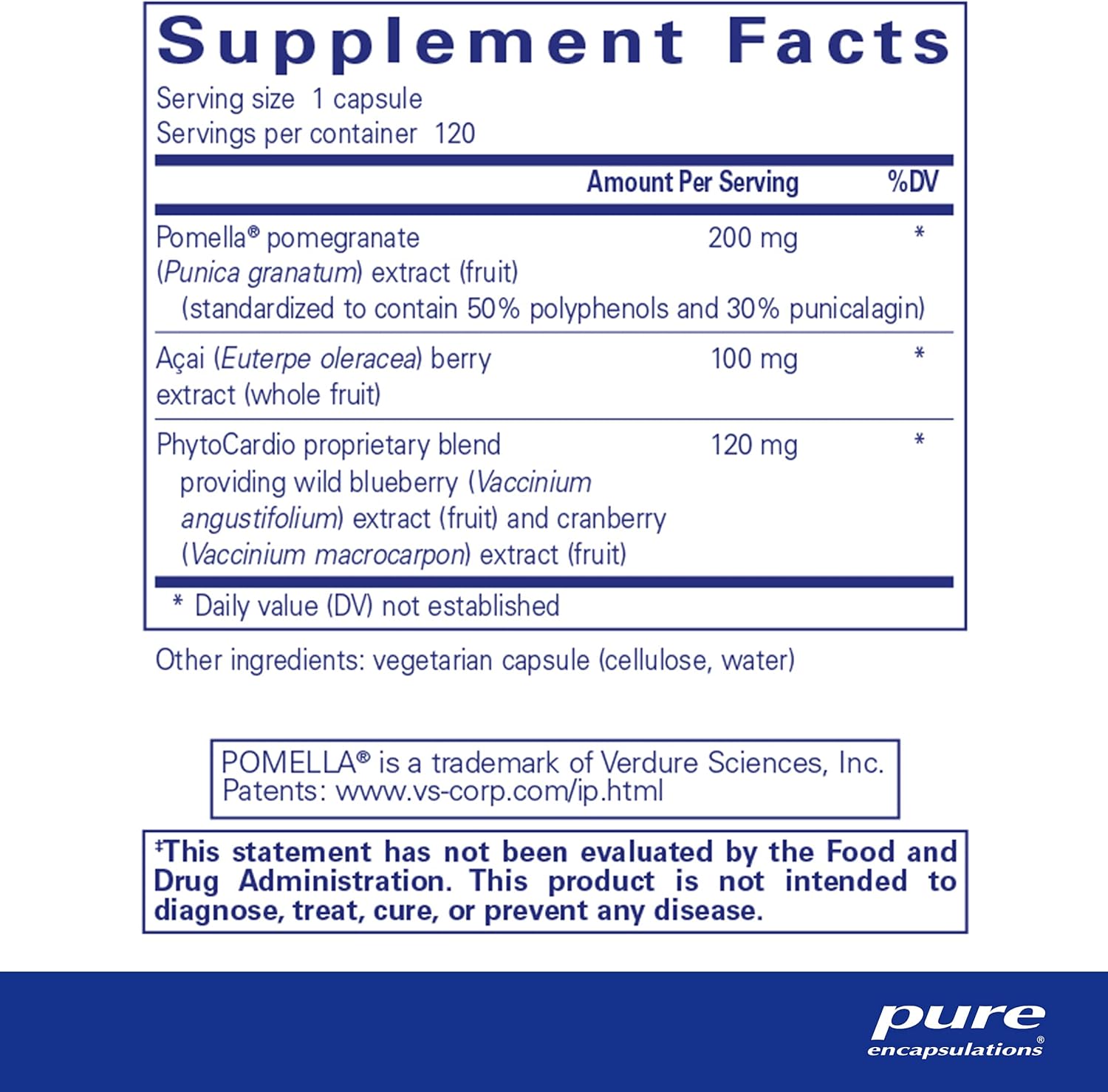Pomegranate Plus Capsules for Vascular and Cellular Health - 120 Count