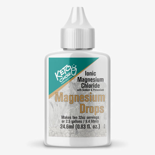 Portable Keto Chow Magnesium Drops | Essential Electrolytes & Minerals | Great Salt Lake Sourced | On-the-Go Flask | 24ml