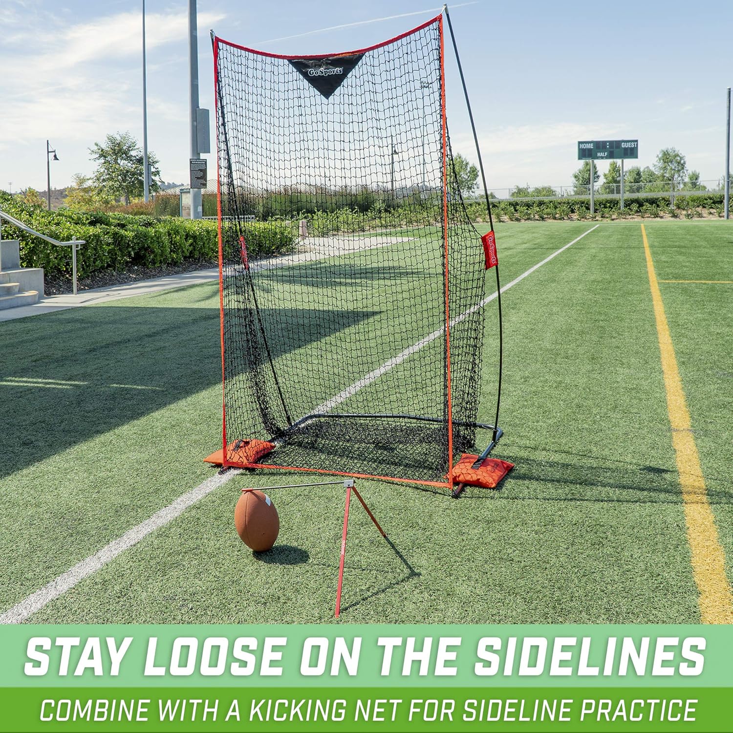 Portable Metal Football Kicking Tee Stand for Field Goal Kicks - Compatible with All Football Sizes