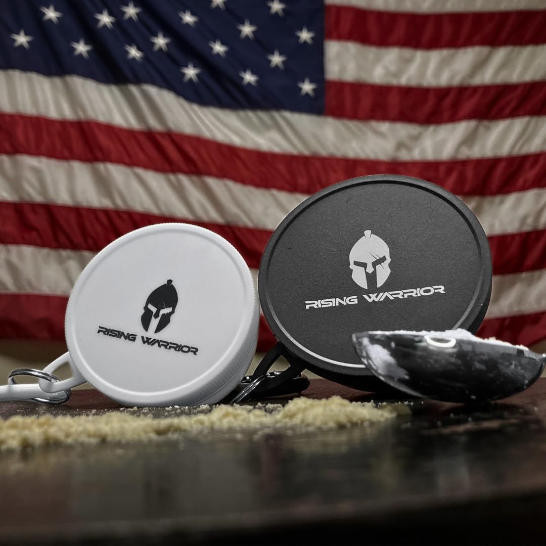 Portable Protein Powder Water Bottle Funnel Bundle - Small & Large Sizes | Ideal for Pre-Workout, BCAA's, Protein Powder | Keychain Supplement Container for On-the-Go