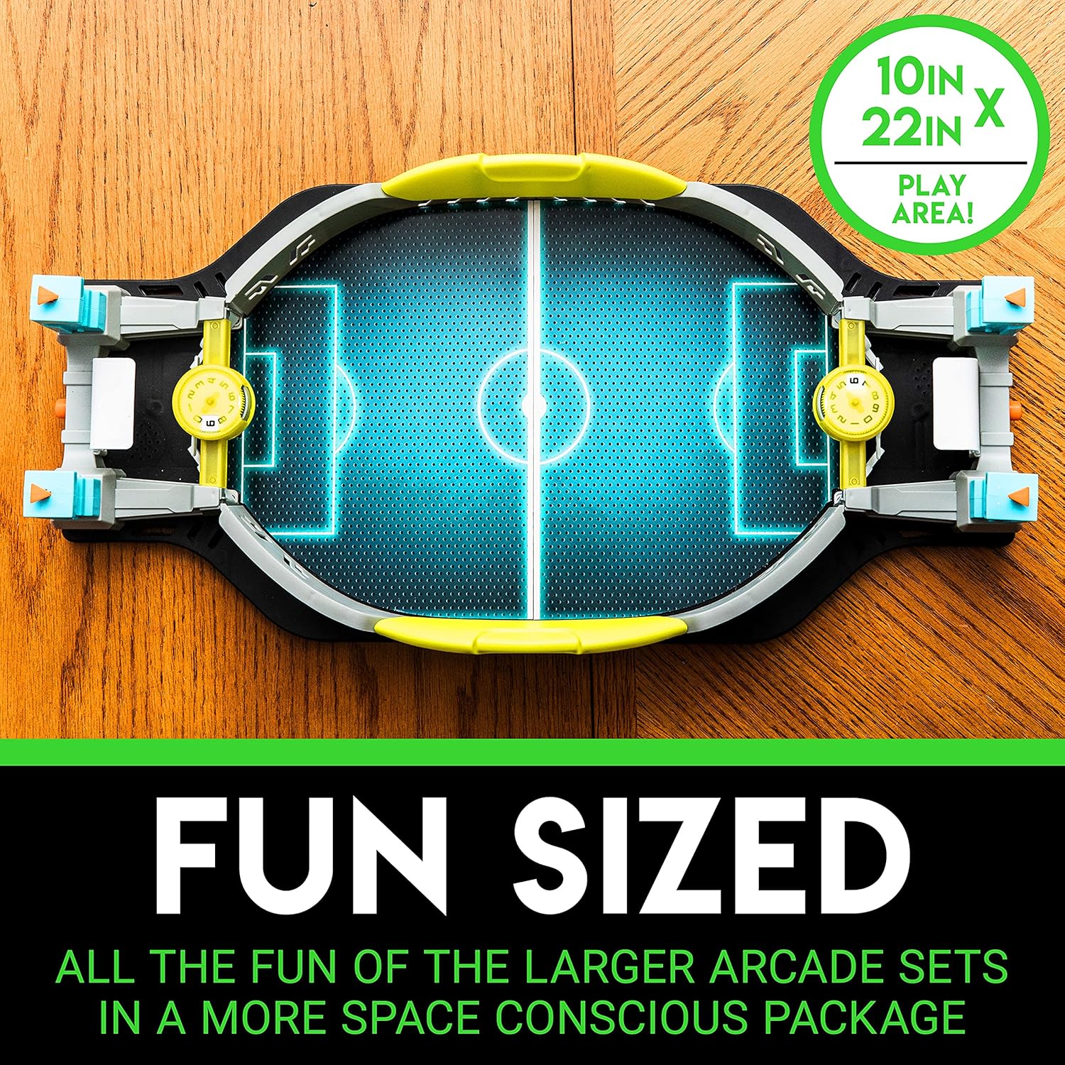 Portable Tabletop Soccer Shootout Game with LED Scoreboard and Sounds - Fun Mini Arcade Style Soccer Table for All Ages by Franklin Sports