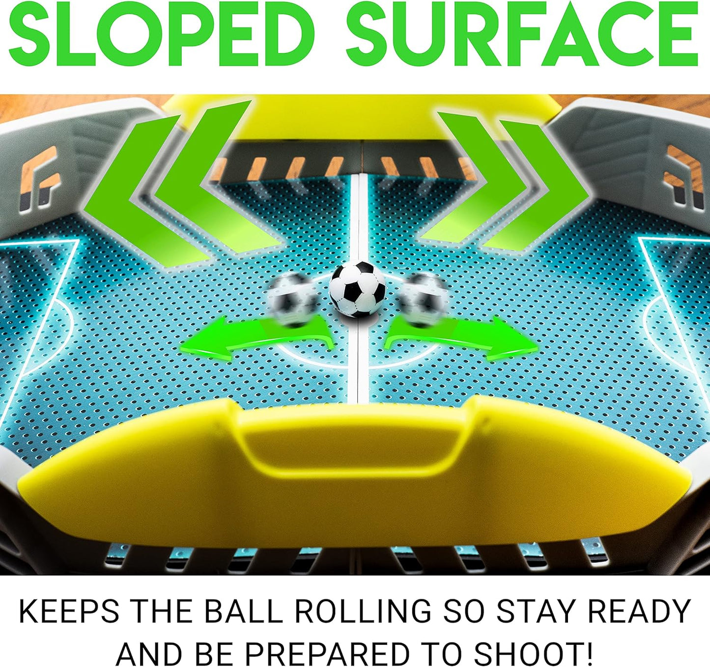 Portable Tabletop Soccer Shootout Game with LED Scoreboard and Sounds - Fun Mini Arcade Style Soccer Table for All Ages by Franklin Sports