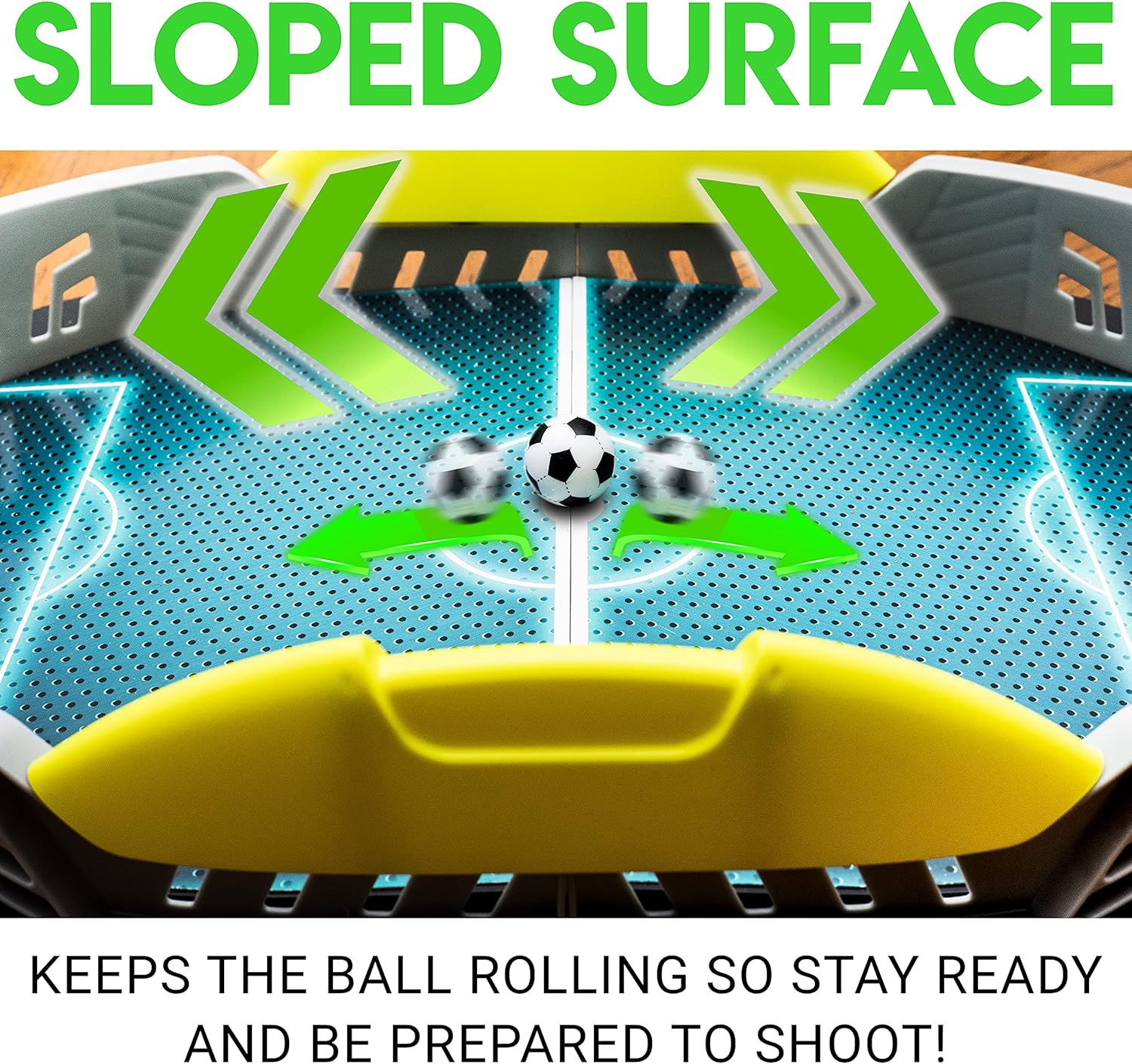 Portable Tabletop Soccer Shootout Game with LED Scoreboard and Sounds - Fun Mini Arcade Style Soccer Table for All Ages by Franklin Sports