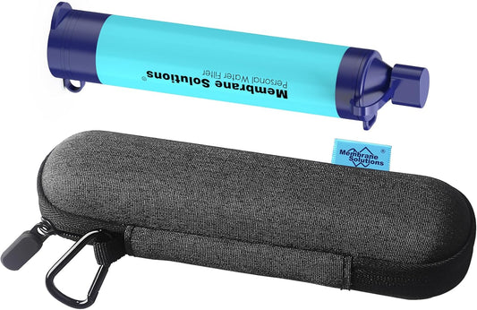 Portable Water Filter Straw with Carry Case - Emergency Survival and Lightweight Purifier for Camping, Hiking, Backpacking
