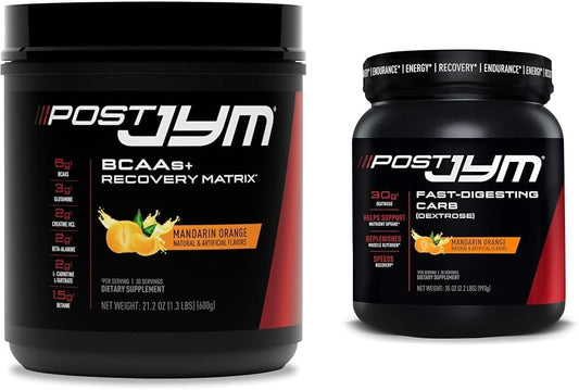 Post JYM Active Matrix: Post-Workout BCAAs, Glutamine, Creatine HCL & Dextrose Carbs for Muscle Growth, Strength & Recovery - 30 Servings