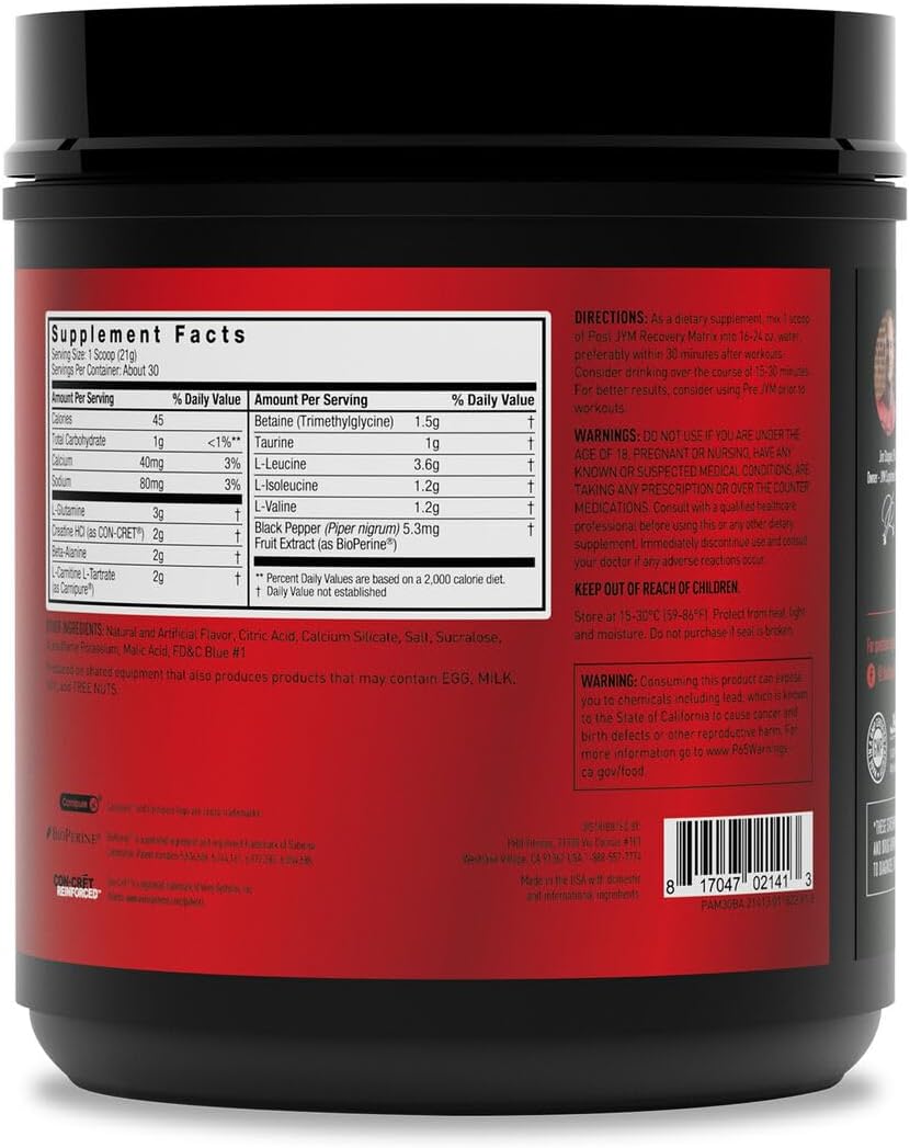 Post JYM Active Matrix Supplement - Blue Arctic Freeze by JYM Supplement Science