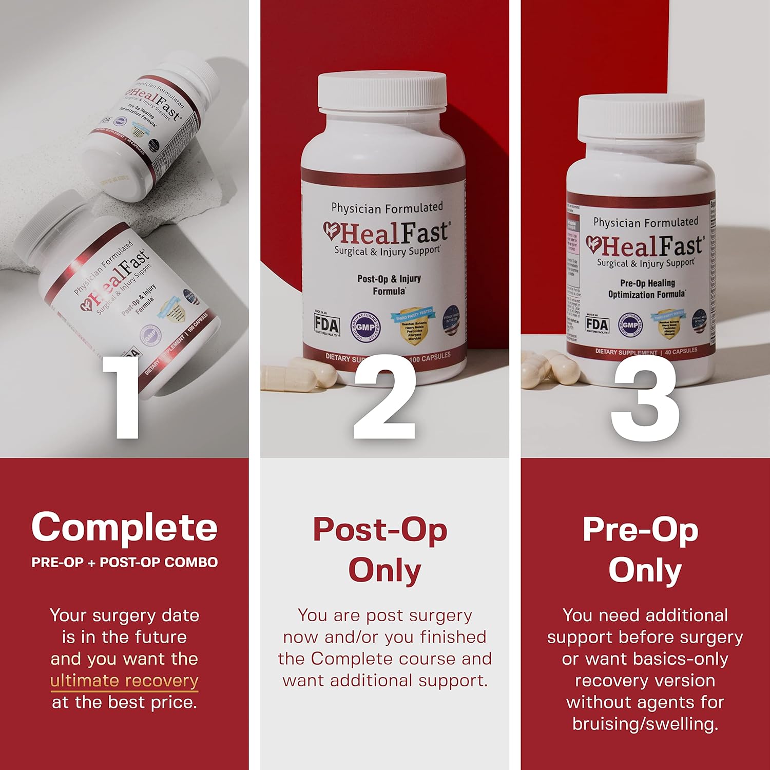 Post-Op Recovery Supplement for Surgery, Wounds, Scars & Bruising - Supports Healing Optimization - BBL Supplies