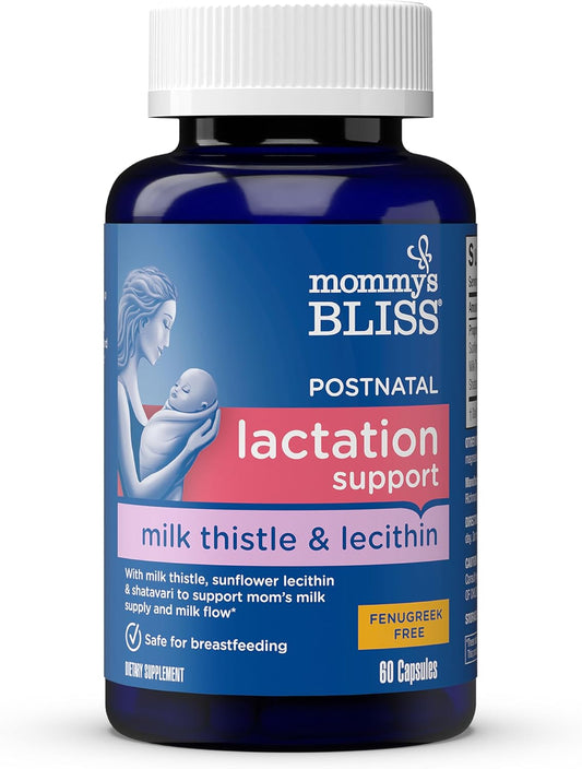 Postnatal Lactation Support with Milk Thistle, Shatavari, and Lecithin - 60 Capsules