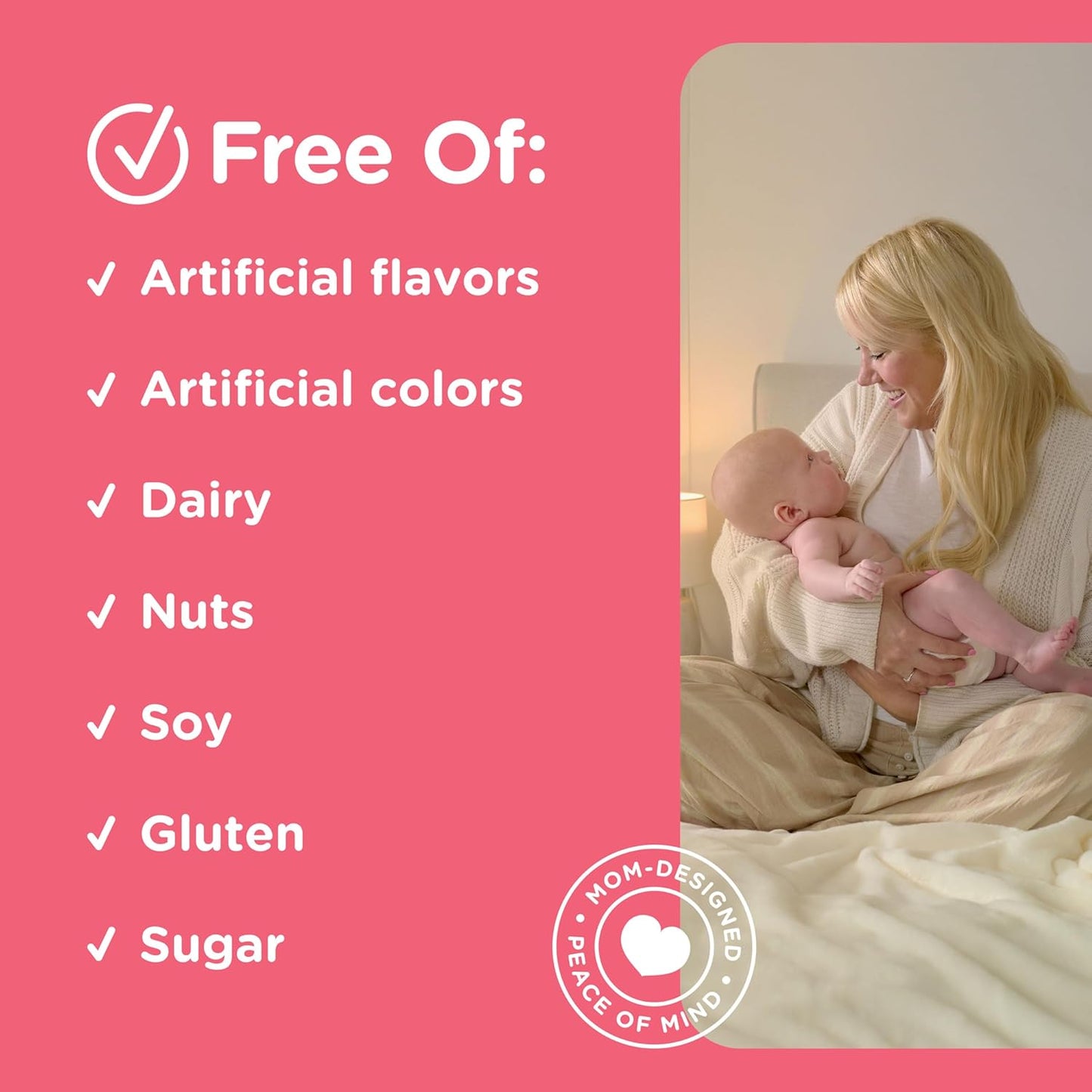 Postnatal Support Ashwagandha Gummies - Reduce Stress, Support Healthy Mood - Vegan Raspberry - 60 ct