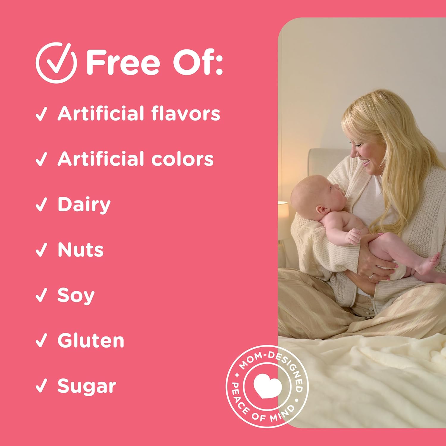 Postnatal Support Ashwagandha Gummies - Reduce Stress, Support Healthy Mood - Vegan Raspberry - 60 ct