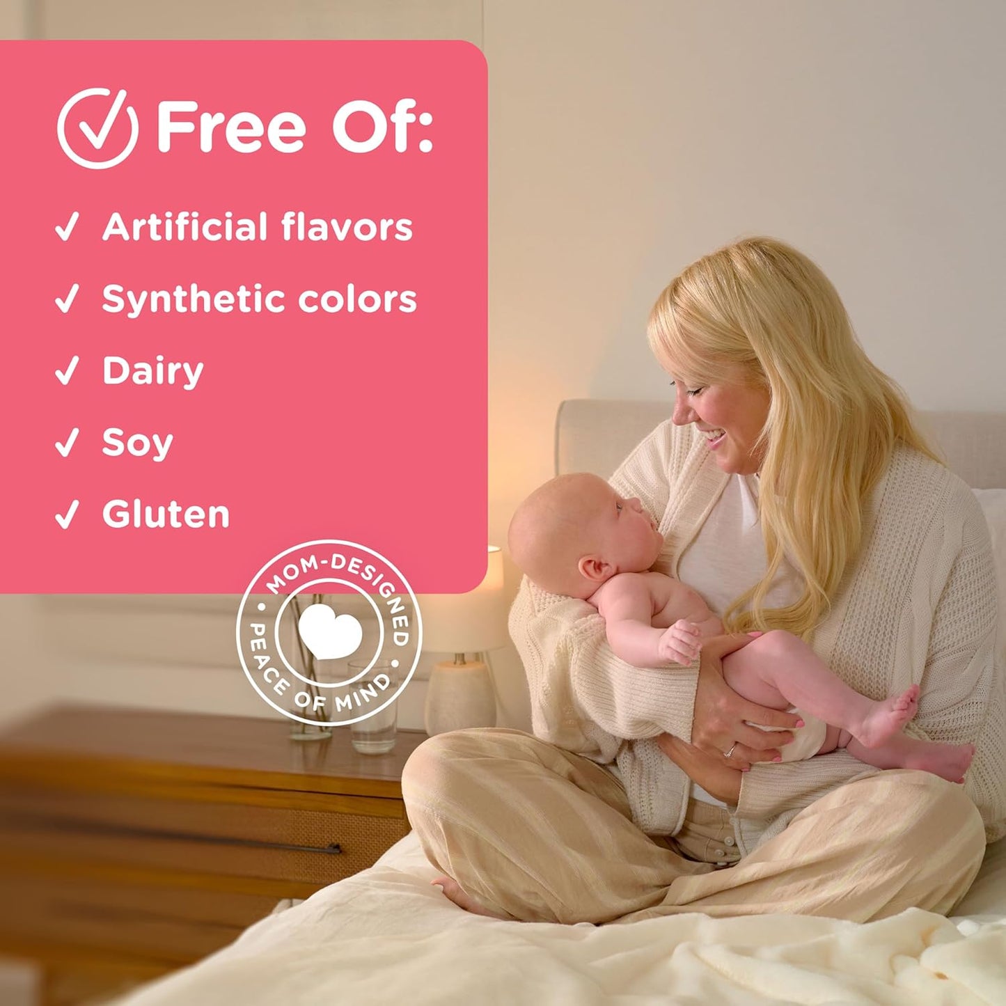 Postnatal Support Gummies with Biotin & Collagen for Postpartum Energy & Joint Health, Hair, Skin & Nails - Gluten Free - 60 Gummies