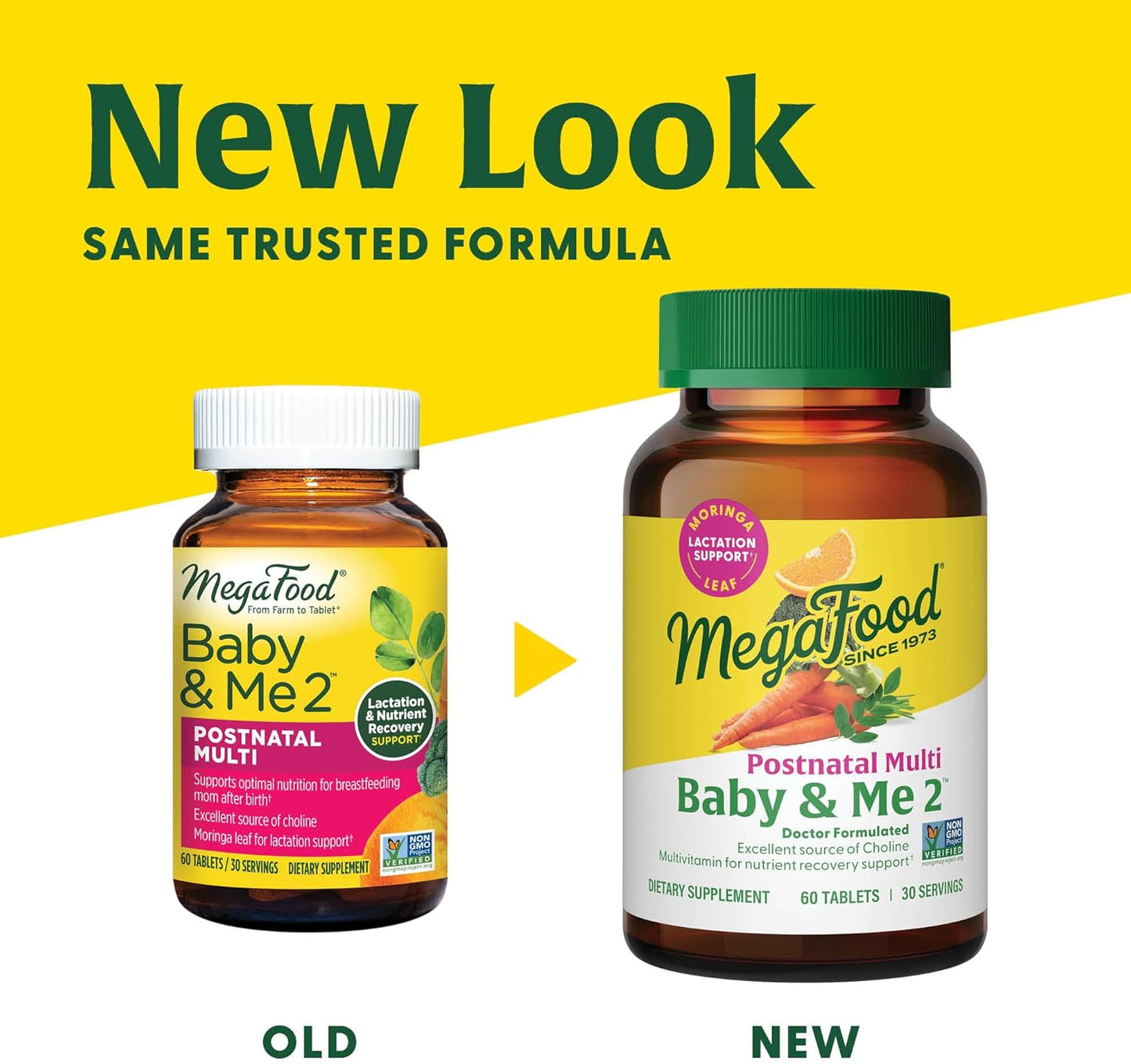 Postnatal Vitamins for Breastfeeding Moms with Folate, Choline, Iodine, Vitamin D - 60 Tablets