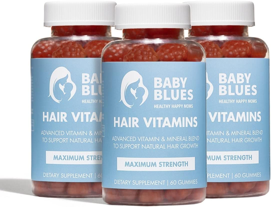 Postpartum Hair Loss Vitamins with Biotin, Collagen, & Folate - Full Hair Cycle Pack for Baby Blues - Hair Growth Support