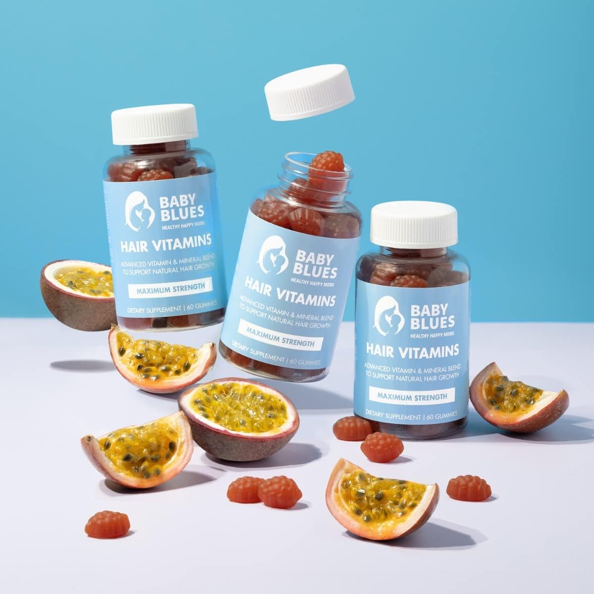 Postpartum Hair Loss Vitamins with Biotin, Collagen, & Folate - Full Hair Cycle Pack for Baby Blues - Hair Growth Support