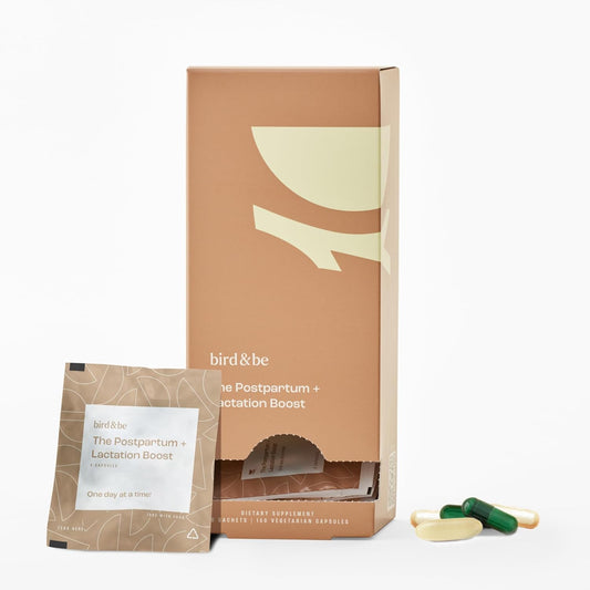 Postpartum Lactation Boost Vitamins for Hormone Support & Milk Supply - Includes DHA, Iron, Choline, B12 - 30-Day Supply