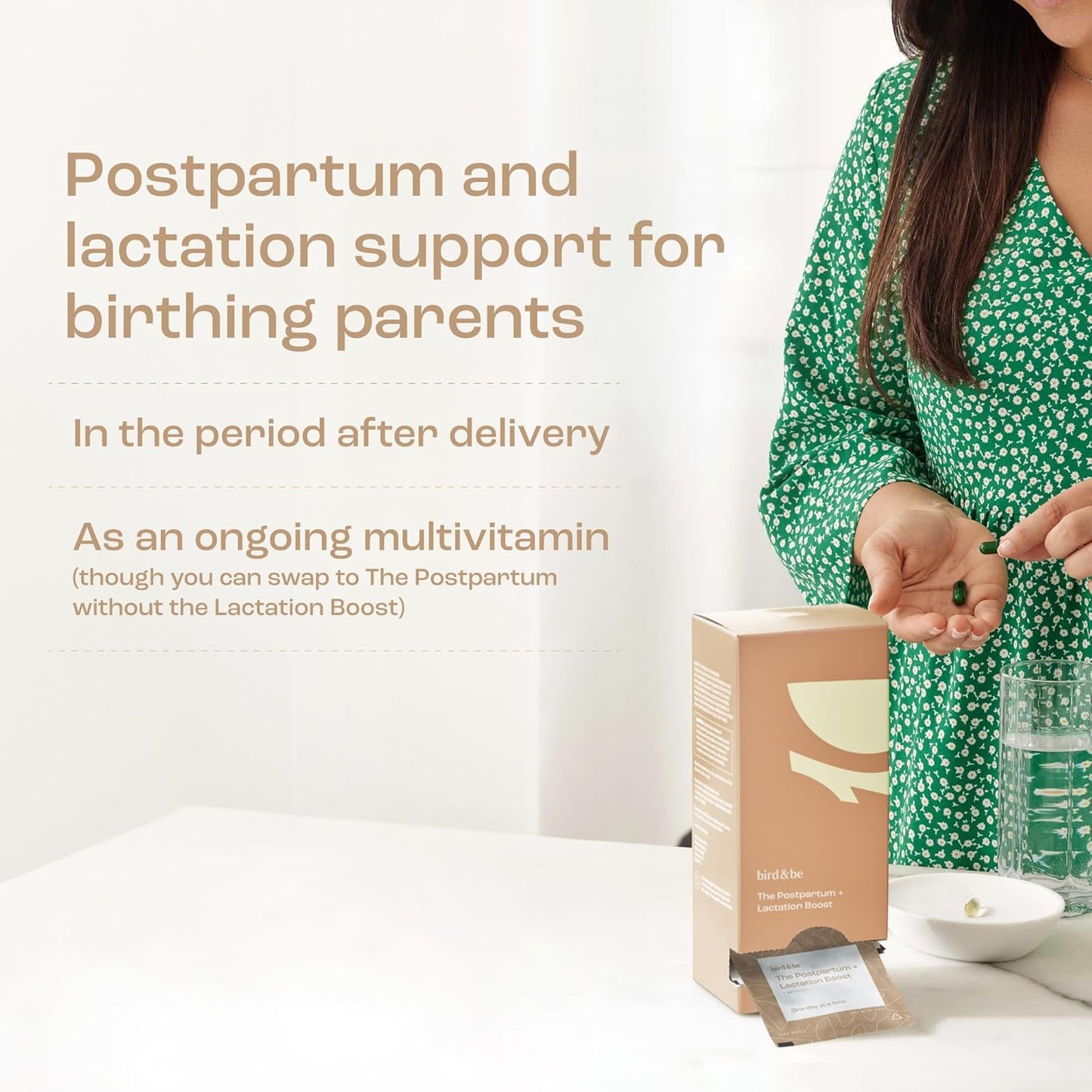 Postpartum Lactation Boost Vitamins for Hormone Support & Milk Supply - Includes DHA, Iron, Choline, B12 - 30-Day Supply