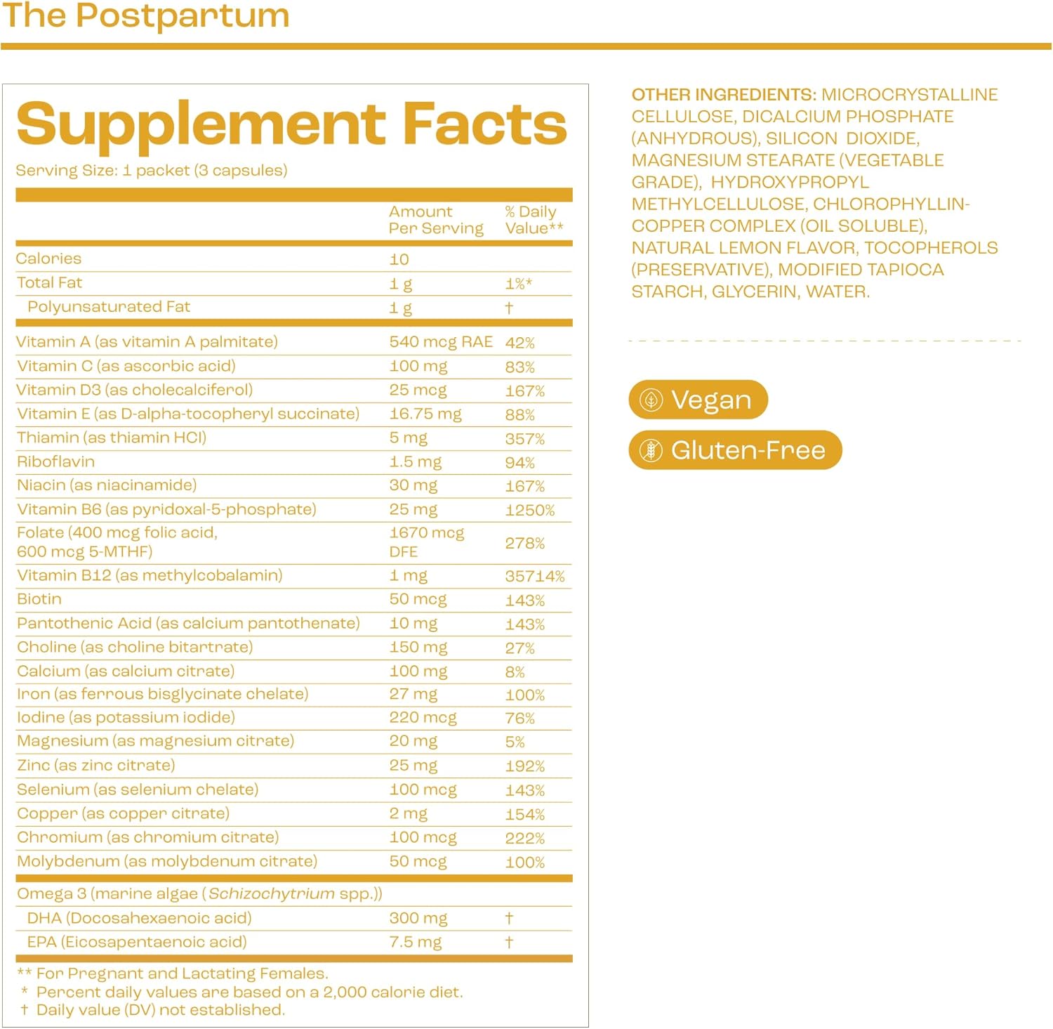 Postpartum Vitamins for Hormone Support & Recovery - DHA, Iron, Choline, B12 - 30-Day Supply by bird&be - Formulated by Doctors - HSA/FSA Eligible
