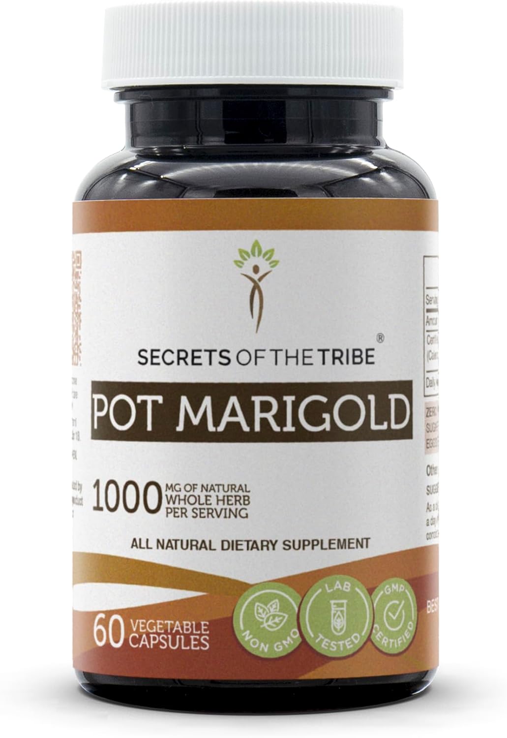 Pot Marigold (Calendula Officinalis) 1000mg Dried Flower Capsules - Secrets of the Tribe