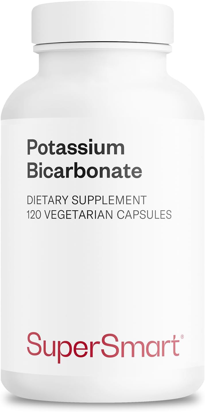 Potassium Bicarbonate Capsules - Electrolyte Balance Support - Non-GMO & Gluten-Free - 120 Vegetarian Capsules