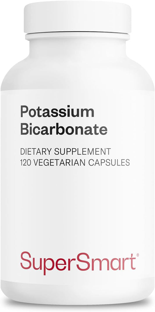 Potassium Bicarbonate Capsules - Electrolyte Balance Support - Non-GMO & Gluten-Free - 120 Vegetarian Capsules