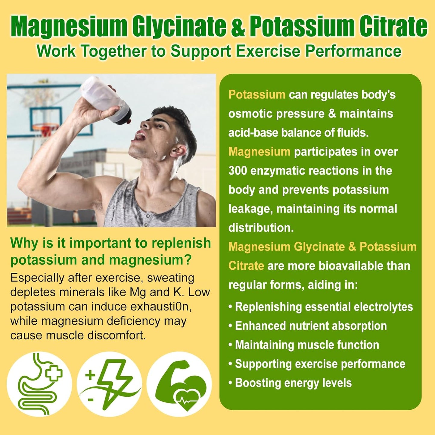 Potassium Citrate Gummies for Adults - 99 mg Supplement for Muscle, Electrolyte, Energy - With Magnesium