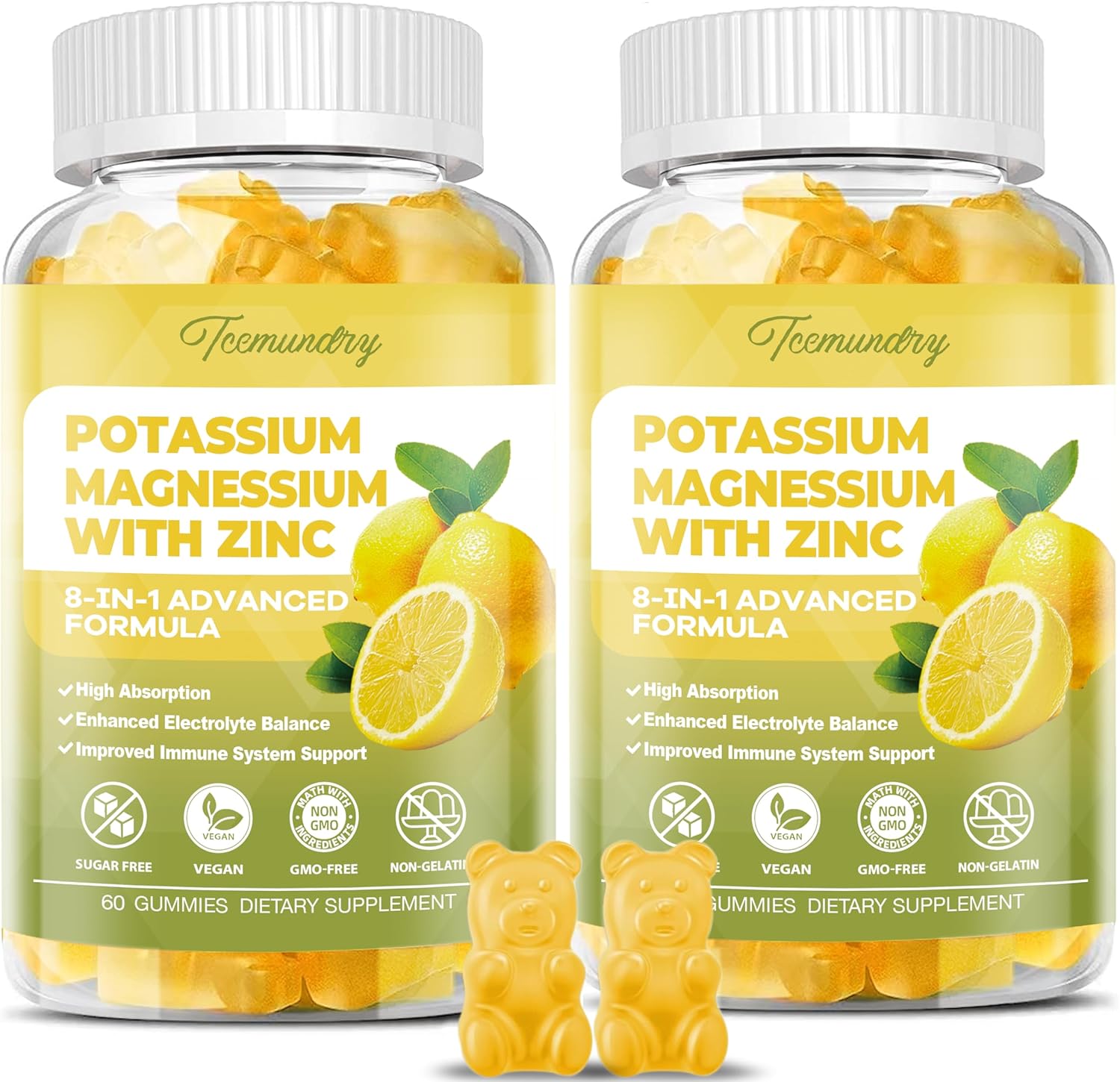 Potassium Citrate Gummies for Adults: 99mg - Muscle, Electrolyte, Energy Support