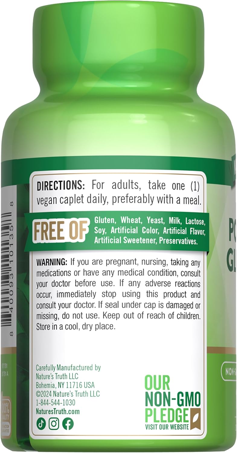 Potassium Gluconate 595mg Caplets - Vegan, Non-GMO, Gluten Free Supplement