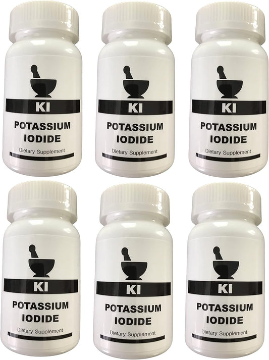 Potassium Iodide Capsules - 130 Mg, 100 Count (Pack of 6) by Daytona Health Solutions