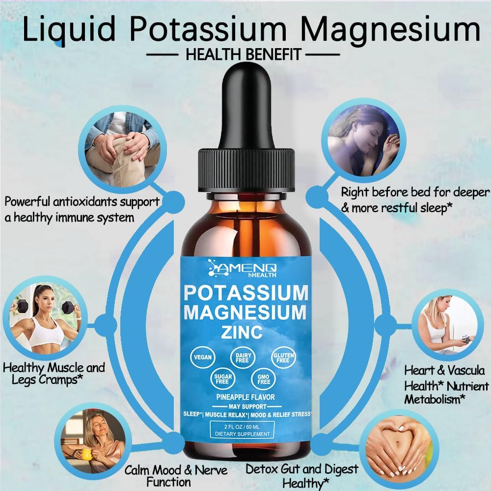 Potassium Magnesium Supplement with Cortisol Support for Both Women and Men