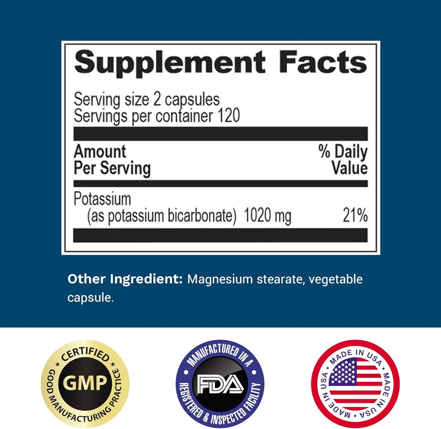 Potassium Supplement for Life Enhancement, 1020 mg, 240 Capsules, 120 Servings