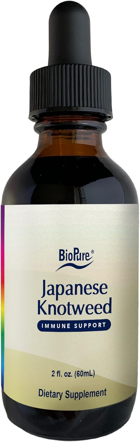 Potent BioPure Japanese Knotweed Herbal Tincture for Liver, Immune Function, & Cellular Health - 2 fl oz