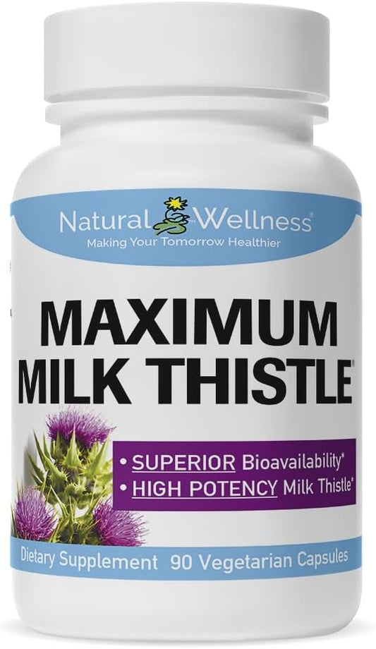 Potent Liver Detox & Repair Supplement - Maximum Milk Thistle 720mg Daily Dose - Non-GMO, Gluten-Free, Vegan - Advanced Liver & Enzyme Health - USA-Made