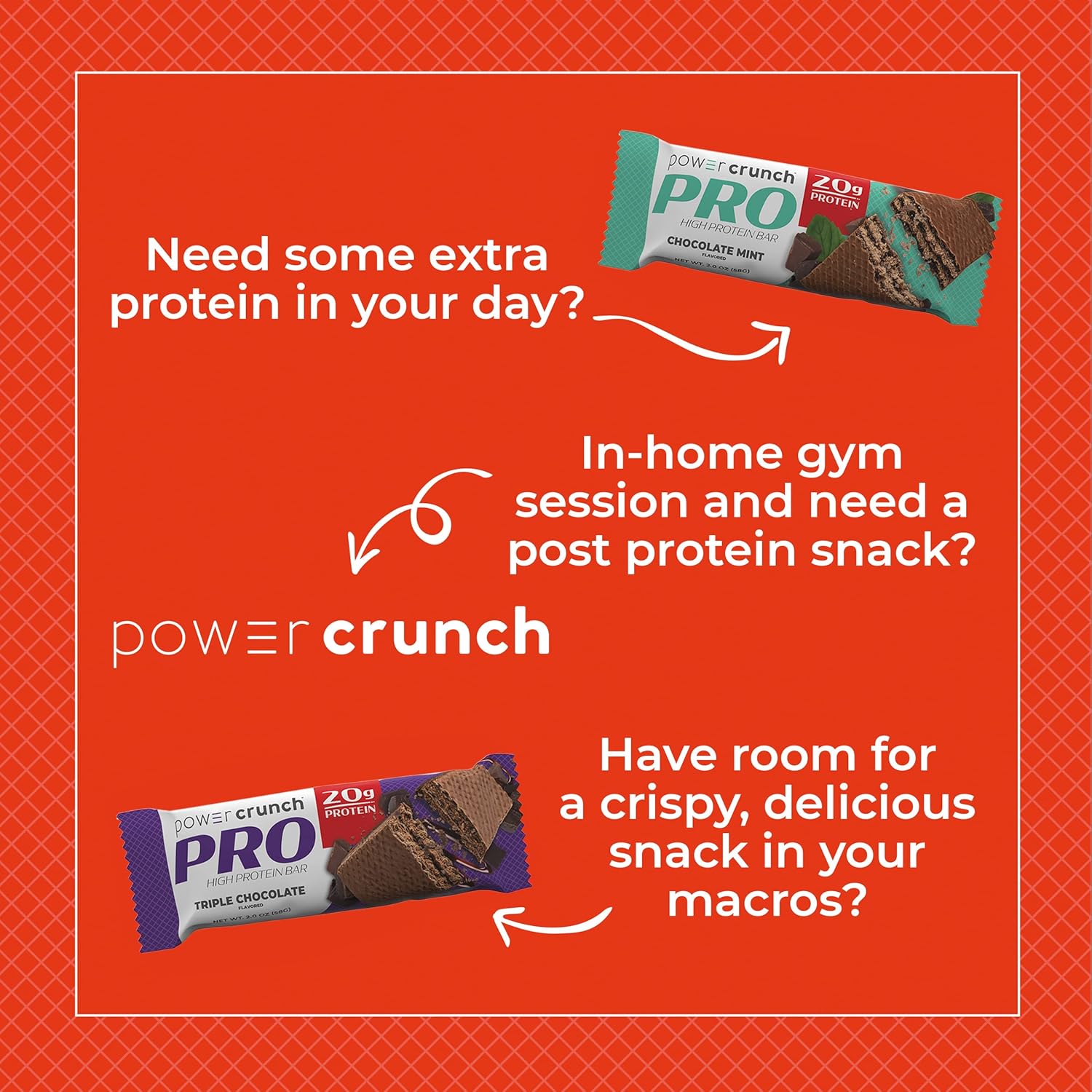 Power Crunch PRO Protein Wafer Bars Variety Pack - 16 Count, 4 Flavors, 2.0 Ounce Bars - High Protein Snack
