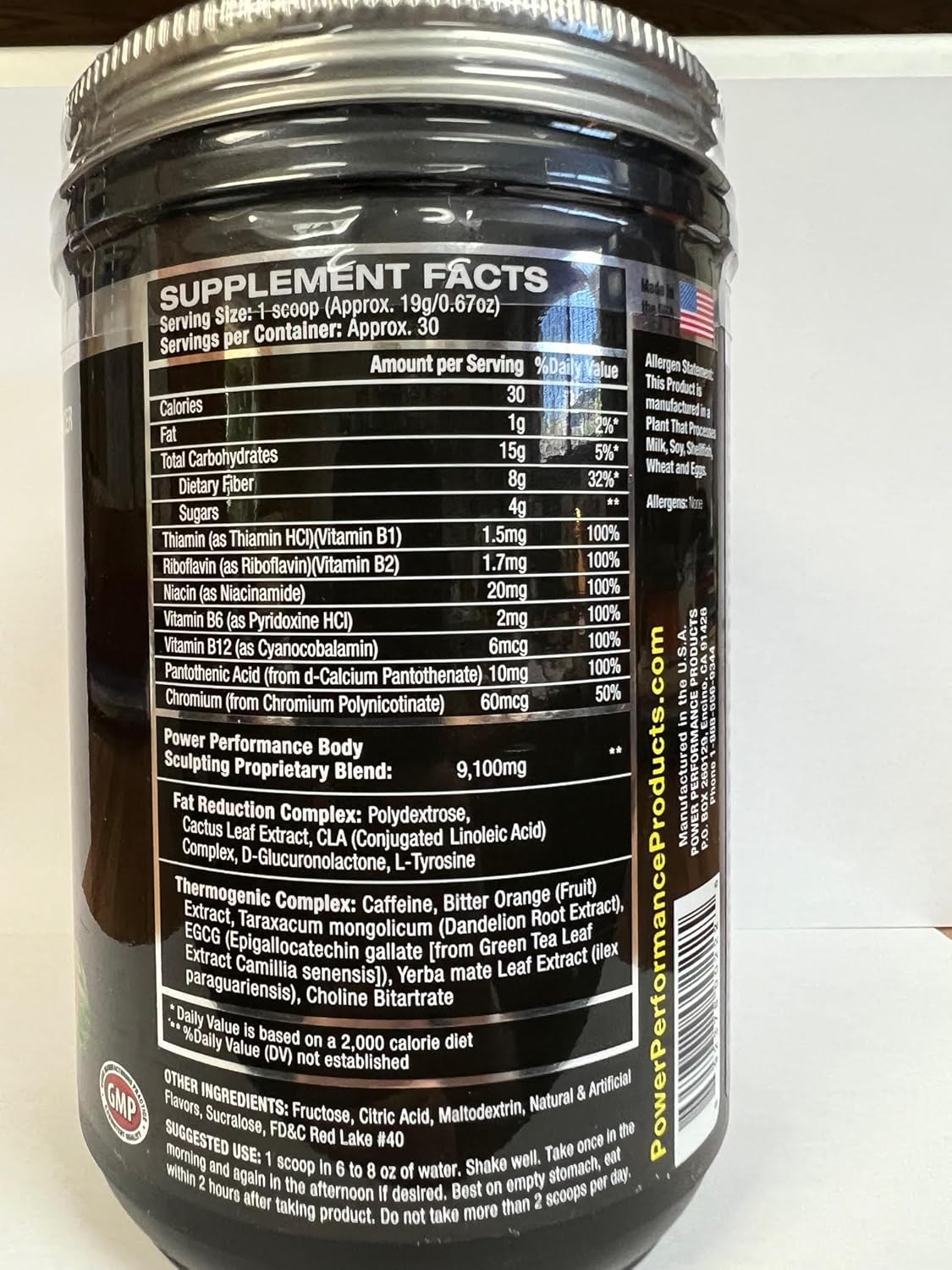 Power Performance Products Body Effects Watermelon Pre Workout Supplement - 570g (1.4lbs)