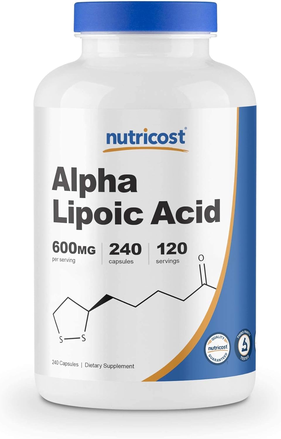 Powerful Antioxidant Bundle: Nutricost Alpha Lipoic Acid 600mg, CoQ10 100mg, Turmeric 500mg Capsules with BioPerine - 480 Caps in Total