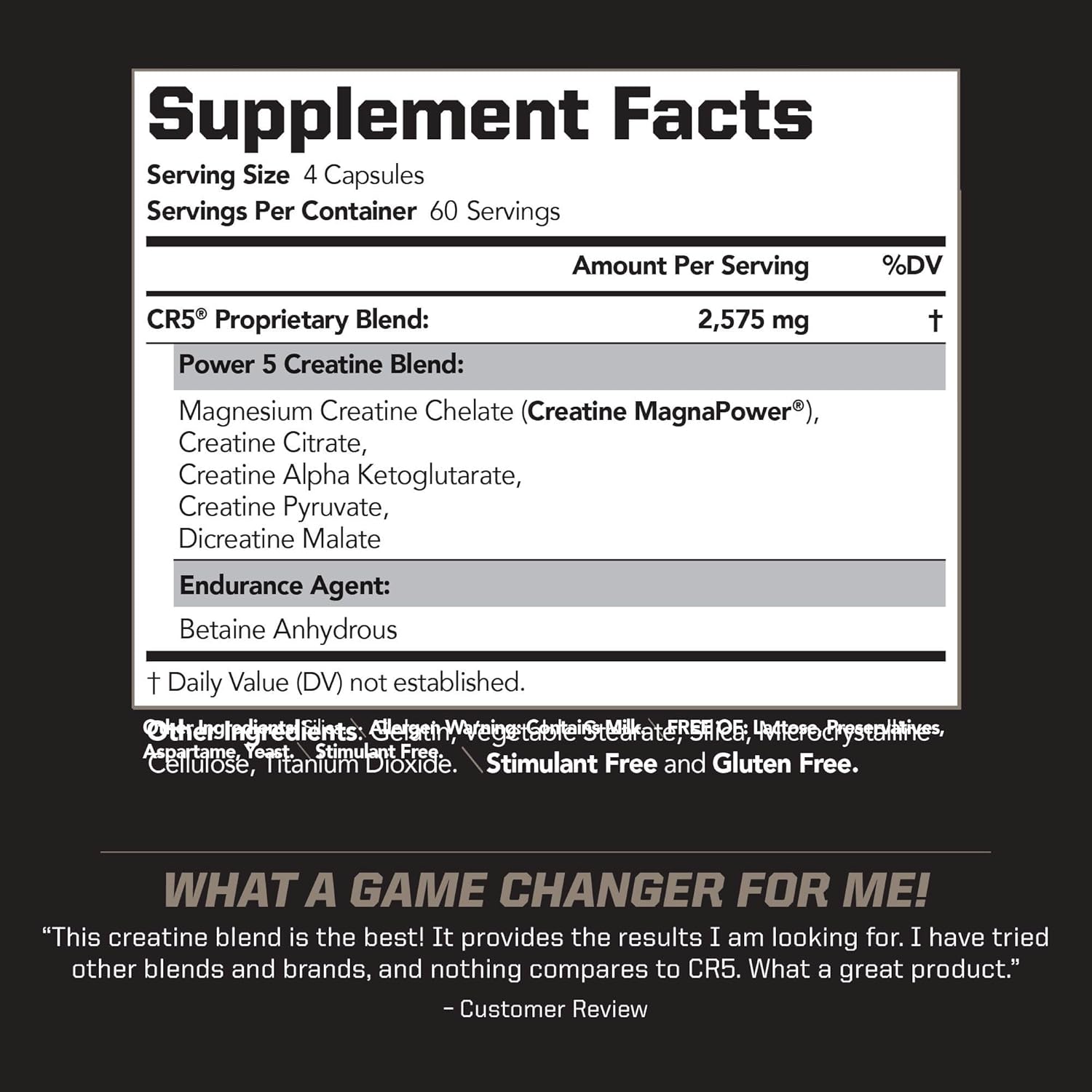 Powerful PMD Sports CR5 Creatine Complex Capsules - Enhance Recovery, Reduce Soreness, Build Lean Muscle Mass - 5 Blend Creatine Formula for Strength, Endurance (240 Caps)