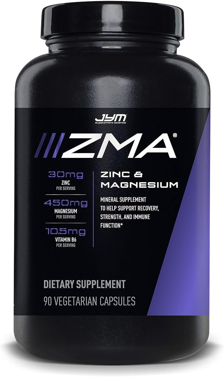 PRE JYM Pineapple Strawberry Supplement & ZMA Zinc/Magnesium Capsules Bundle - 30 Servings & 90 Capsules