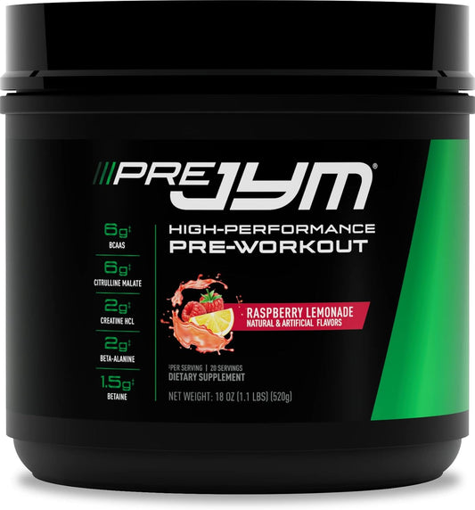 PRE JYM Raspberry Lemonade Supplement - 20 Servings by JYM Supplement Science